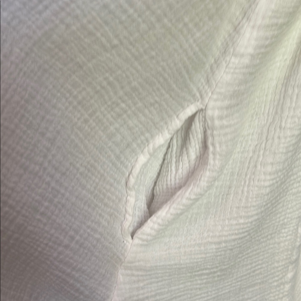 Myrah Penaloza Frieda Gown - White Cotton Gauze Lined Midi Dress - Picture 15 of 17
